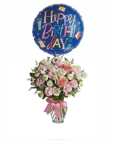 Cotton Candy with Bday Balloon